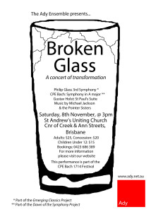 Glass shaped flyer